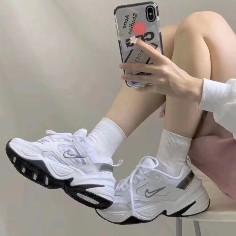 Nike M2K tekno women's white sneakers รองเท้าผ้าใบแท้ สบาย ๆ