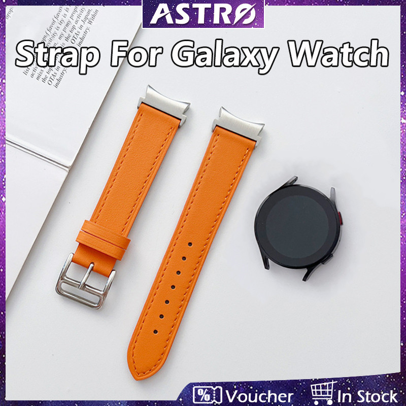 Astro สายนาฬิกาข้อมือหนัง ทรงโค้ง สไตล์วินเทจ สําหรับ Samsung Galaxy Watch 6 5 4 44 มม. 40 มม. Galaxy Watch 6 Classic 5 Pro 45 มม. 4