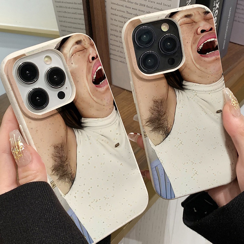 เข้ากันได้ iPhone 11 13 For เคสไอโฟน14 15 12 Pro Max X XS XR 6 7 8 14 15 Plus 12 13 MINI น่ารักตลกคนเจ็บปวดรุ่น เคสโทรศั