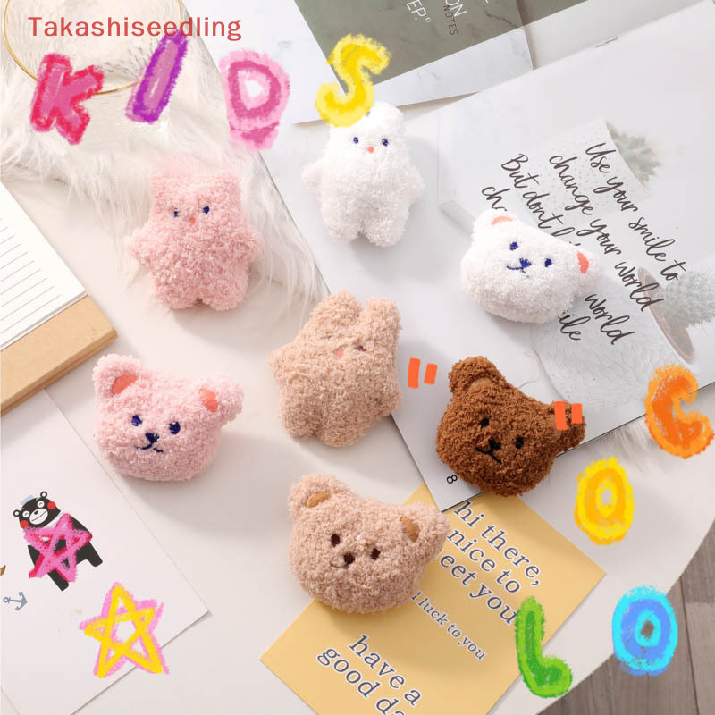 (Takashiseedling) เข็มกลัด จี้ตุ๊กตาหมีน่ารัก แบบนิ่ม สําหรับห้อยเสื้อ เครื่องแบบนักเรียน เสื้อผ้า หมวก กระเป๋า
