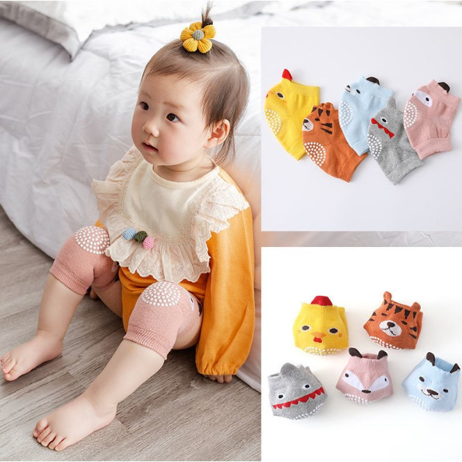 พร้อมส่ง! R110 1คู่ สนับเข่าเด็ก ถุงรองเข่าขณะคลาน (มีกันลื่น)