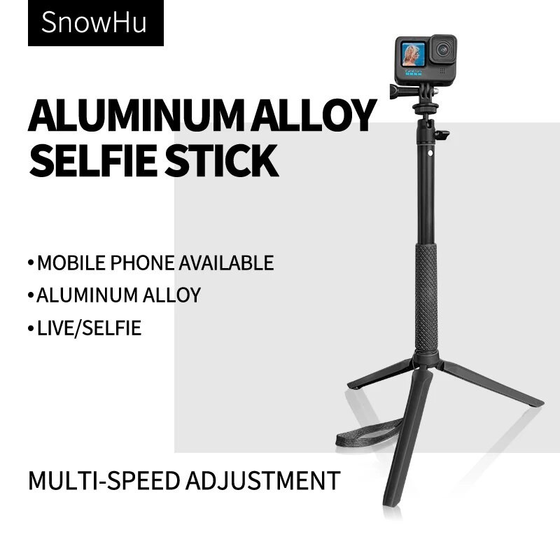 For Gopro  Tripod Monopod Adjustable Selfie Stick for GoPro hero 11 10 9 8 7 6 5 for Xiaomi Yi SJCAM