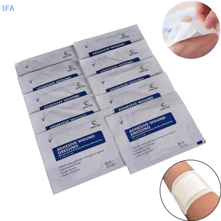 IFA แผ่นพลาสเตอร์ 6*7 cm 10pcs ผ้าก๊อซสำเร็จรูป แผ่นปิดแผลอเนกประสงค์ แผ่นแปะน้ําสลัดไม่ทอแบบใช้แล้วทิ้ง