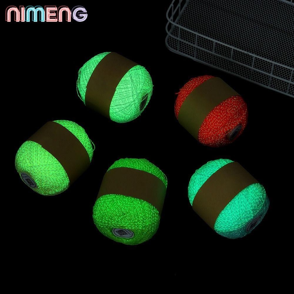 Nimeng ไหมพรมเรืองแสง แฮนด์เมด สําหรับเย็บผ้า