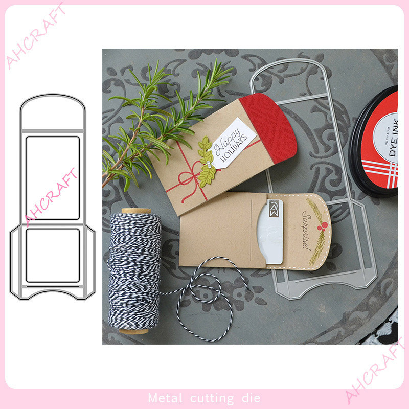 ผู ้ ถือบัตรซองจดหมายขนาดเล ็ กแม ่ พิมพ ์ เหล ็ กคาร ์ บอนโลหะ DIY ตัดแม ่ พิมพ ์