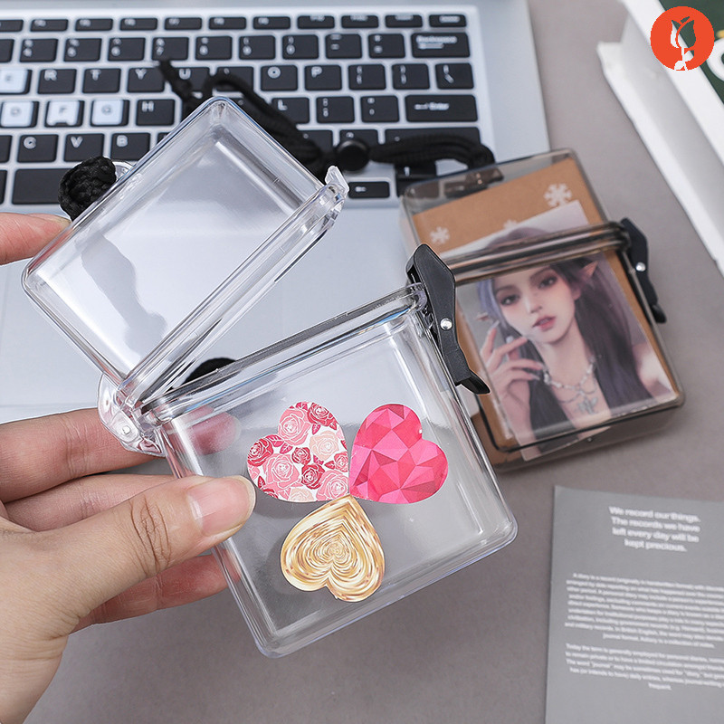 กล่องเก็บการ์ดใส / ที่ใส่รูปภาพ ไอดอล โฟโต้การ์ด เก็บกล่องออแกไนเซอร์