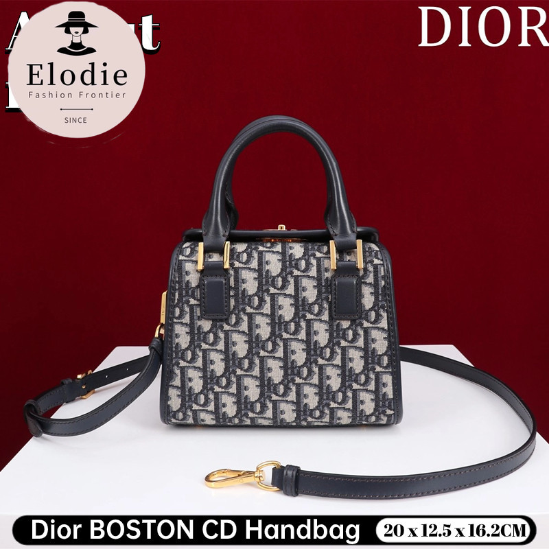 ดิออร์ Dior BOSTON CD Handbag Dior Oblique Print กระเป๋าสะพายข้าง