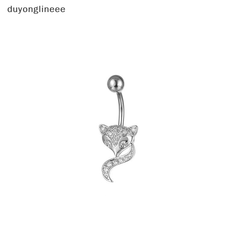 (duyonglineee) ใหม่ จิ้งจอกฝังเพชร รูปสัตว์ จิ้งจอก เซ็กซี่ เครื่องประดับแฟชั่น สําหรับผู้หญิง และผู้ชาย
