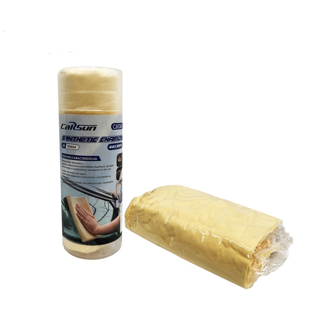 ส่งจากไทย CARSUN ผ้าชามัวร์ ผ้าอเนกประสงค์ ผ้าชามัวร์เช็ดรถยนต์ ขนาด 44 x 32 ซม.