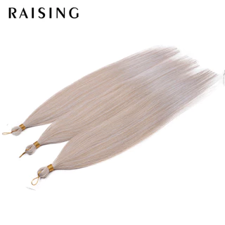 Raising กิ๊บติดผมถักโครเชต์สังเคราะห์ สีบลอนด์ 28 นิ้ว 3 ชิ้น
