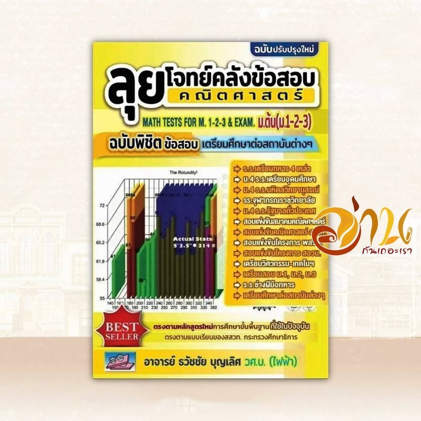 หนังสือ ลุยโจทย์คลังข้อสอบคณิตศาสตร์ ม.ต้น ผู้แต่ง ธวัชชัย บุญเลิศ สนพ.ธรรมบัณฑิต หนังสือค Lock GP