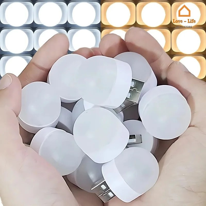 โคมไฟอ่านหนังสือ LED ทรงกลม ขนาดเล็ก ชาร์จ USB