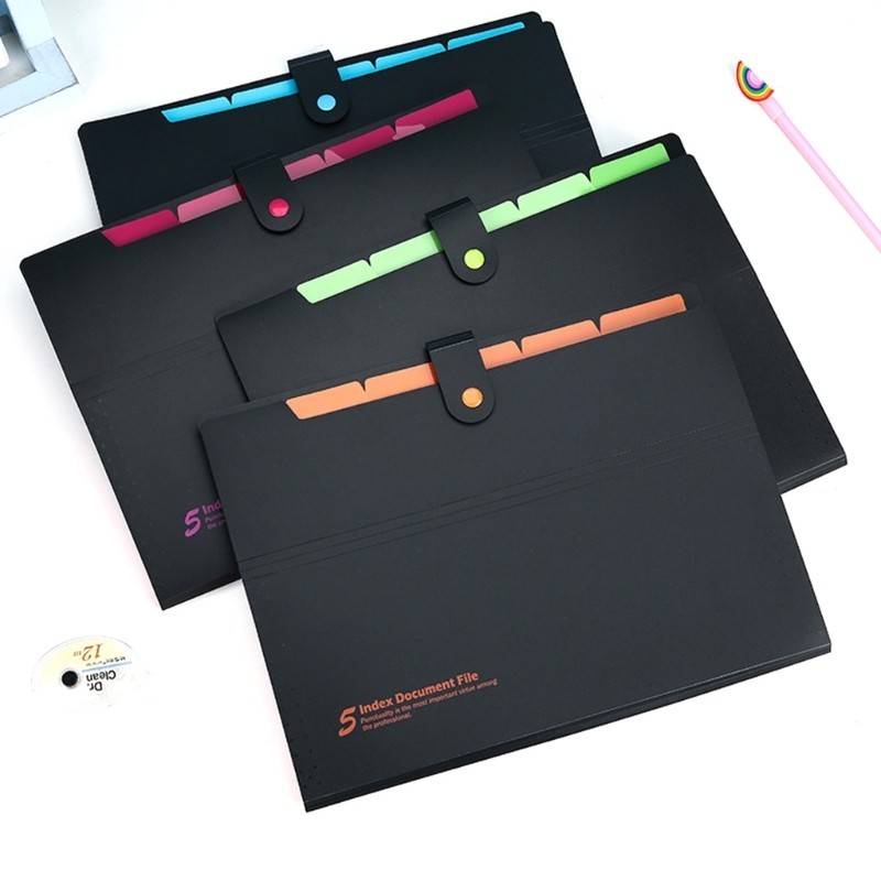 Stat 4x Document Organizer หีบเพลงโฟลเดอร์กระดาษขยายโฟลเดอร์แฟ้มสําหรับสํานักงาน