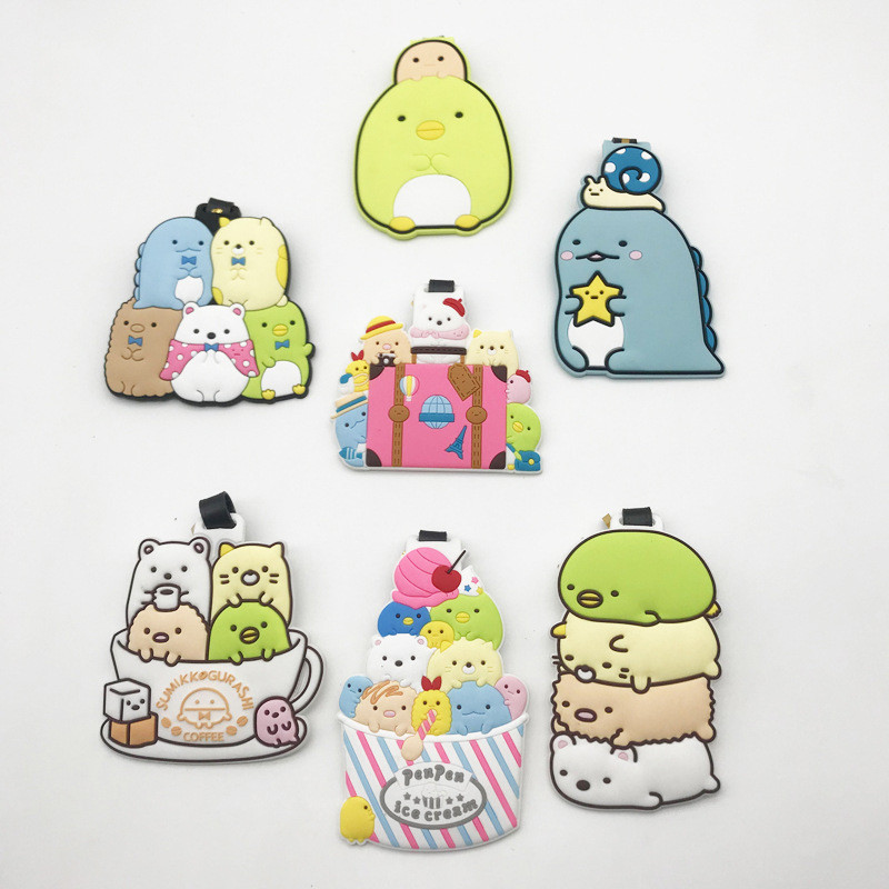 Sumikkogurashi ป้ายแท็กยาง PVC แบบนิ่ม สําหรับกระเป๋าเดินทาง