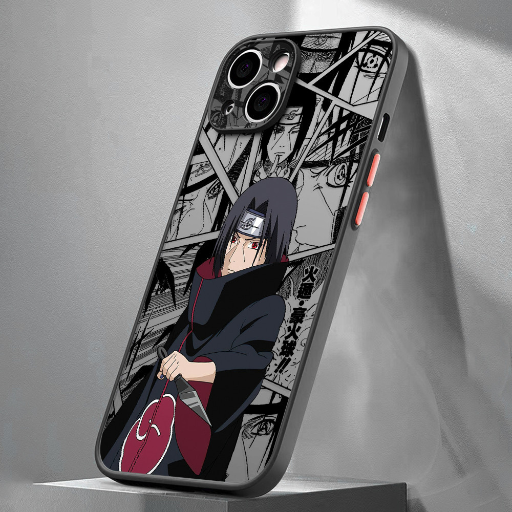 เคสโทรศัพท์มือถือแบบแข็ง โปร่งแสง ผิวด้าน ลายการ์ตูนนารูโตะ Uchiha Itachi สีดํา สําหรับ VIVO S12 V19 V20 V21 V21E V23 V23E V25 SE Pro 4G 5G