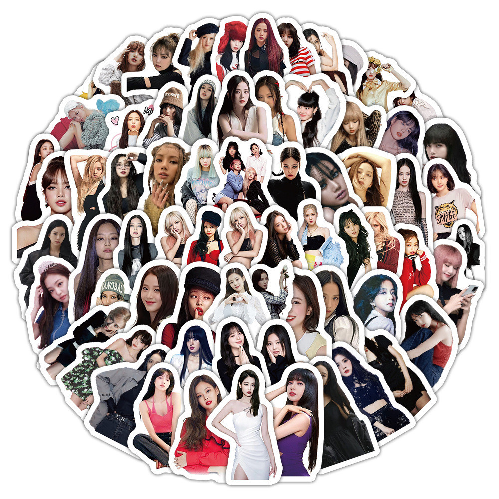 100 ชิ้นสาวเกาหลีกลุ่ม Blackpink Lisa สติ๊กเกอร์ Graffiti สําหรับหมวกกันน็อคจักรยานบัญชีมือกรณีดินสอ
