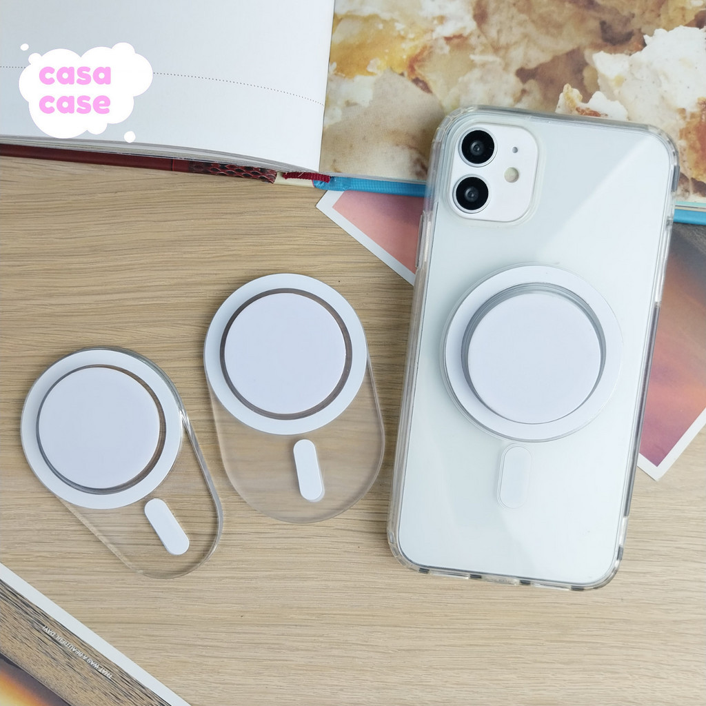 Magnet Griptok กริ๊บต๊อกแม่เหล็ก Magsafe แบบเปล่า สีขาว ที่ติดโทรศัพท์มือถือแบบมีฐานแม่เหล็ก กริ๊บต๊