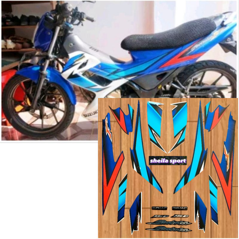 สติ๊กเกอร์ Striping liss Suzuki satria fu F150 สีน้ําเงิน 2007 คุณภาพดี