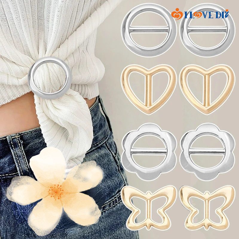 1 ชิ้น แฟชั่น เรียบง่าย ผีเสื้อ สีทอง ผ้าไหม ผ้าพันคอ หัวเข็มขัดคงที่ สําหรับผู้หญิง สไตล์เกาหลี เสื้อผ้า มุมหัวเข็มขัด ตกแต่ง