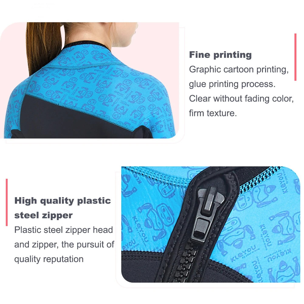 [Legend7] ชุดว่ายน้ําวันพีช ผ้านีโอพรีน มีซิปด้านหน้า 2.5 มม. ให้ความอบอุ่น แฟชั่นฤดูหนาว สําหรับเด็กผู้ชาย และเด็กผู้หญิง - รูปที่ 4