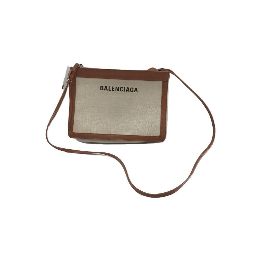Balenciaga กระเป๋าสะพายไหล่ 339937 ผ้าแคนวาส สีเบจ ส่งตรงจากญี่ปุ่น มือสอง
