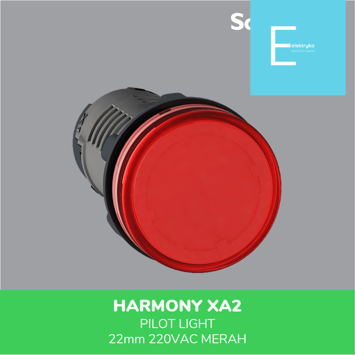 MERAH Schneider Electric XA2 Pilot Lamp 22mm 110VAC สีแดง XA2EVM4LC