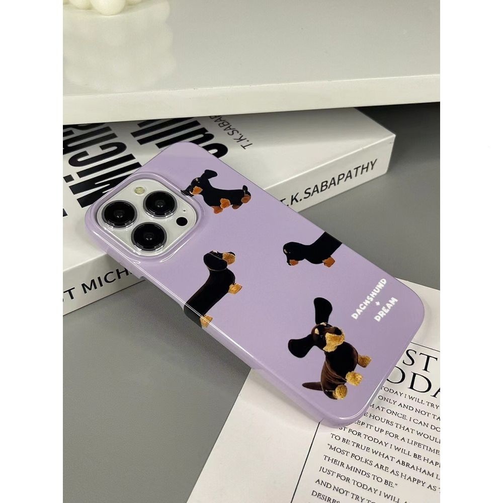 สีม่วงดัชชุนลายการ์ตูนiphone Case 15PromaxเหมาะสําหรับIPhone 13promax 12promax 11promax 12 11 12pro 13 12 14Promax 7 8 Plusพรีเมี่ยมเคสโทรศัพท์ - รูปที่ 7