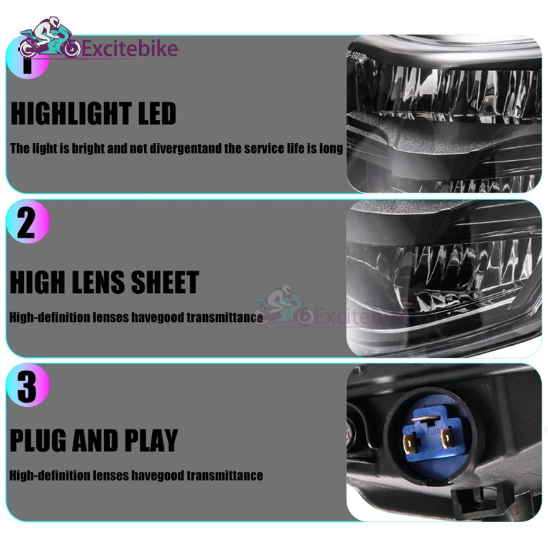 หลอดไฟหน้า LED LC135 V1 Exciter 135 Spark 135i Jupiter mx135 LED HEAD LAMP SMOKE HEADLAMP - รูปที่ 6