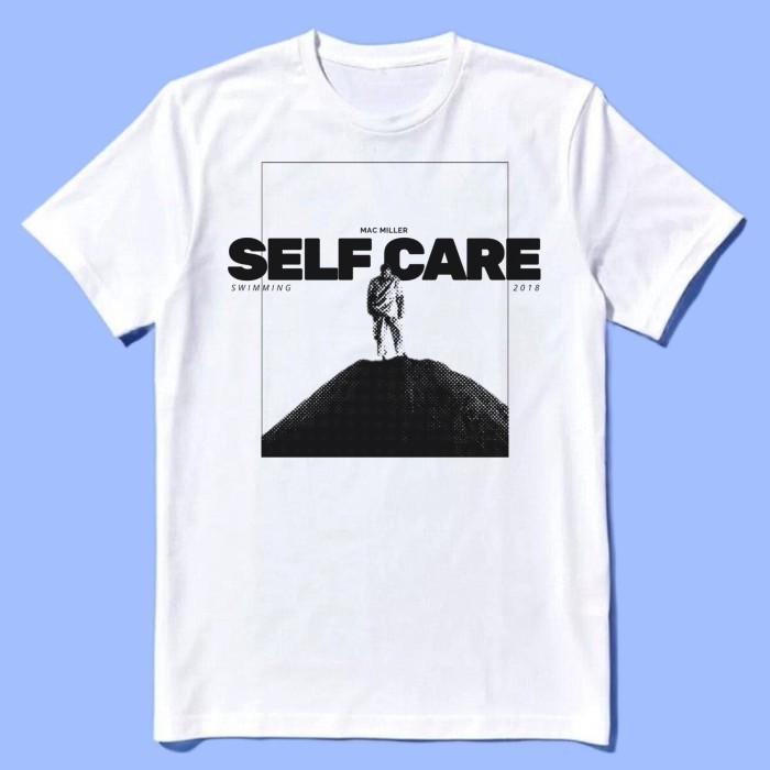 T shirt Mac Miller "SELF CARE" Bootleg - Putih, S