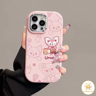 เคสโทรศัพท์มือถือ Desniy line Lina Belle โครงชุบไฟฟ้า ไอโฟน11 For iPhone12 13 14 15Pro MAX X XS XR XS 7 8Plus SE2020