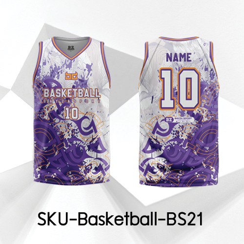 เสื้อบาส เสื้อบาสเก็ตบอล เปลี่ยนชื่อ+เปลี่ยนเบอร์ BS21