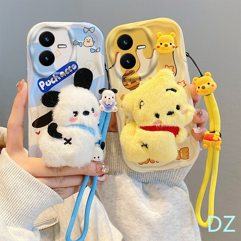 เคส Vivo Y22 Y22S กรณีโทรศัพท์มือถือ ตุ๊กตาน่ารัก สร้อยข้อมือ TYMR