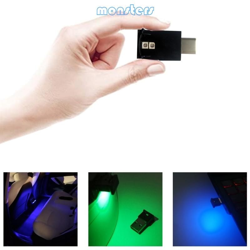 โคมไฟ LED มินิ USB-C สําหรับตกแต่งภายในรถยนต์