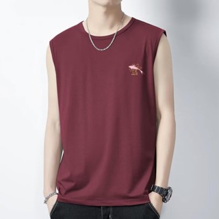 เสื้อกล้าม ผ้าฝ้ายแท้ แขนกุด ทรงหลวม เหมาะกับใส่ออกกําลังกาย…