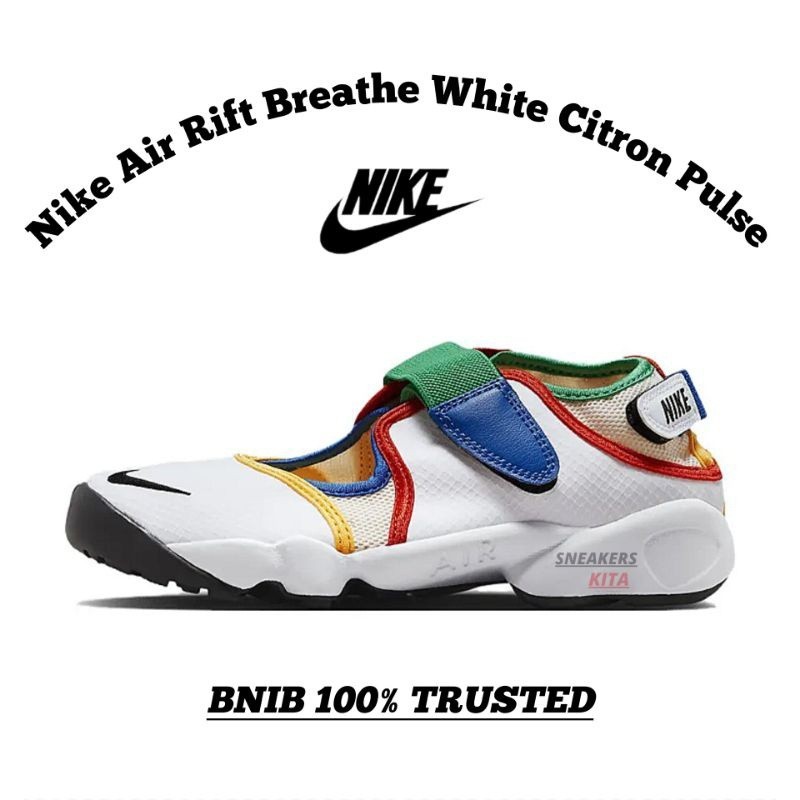 รองเท้าแตะ Nike Air Rift breathe White Citron pulse FB8864-112 ของแท้ 100%