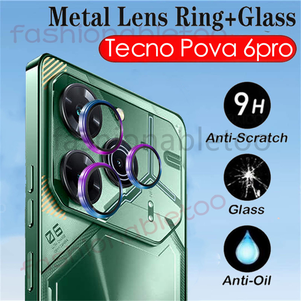 แหวนโลหะกล้องเลนส์ป้องกันฟิล์มสําหรับ Tecno Pova 6 pro Neo 6pro 6Neo Pova6 pro Pova6pro Pova6 Neo Po