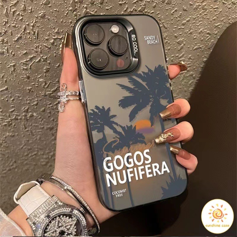 เคสโทรศัพท์มือถือปุ่มโลหะรูปแนวนอนสุดอินเทรนด์ ไอโฟน11 For iPhone12 13 14 15Pro MAX X XS XR 7 8Plus เคสโทรศัพท์แอปเปิ้ล