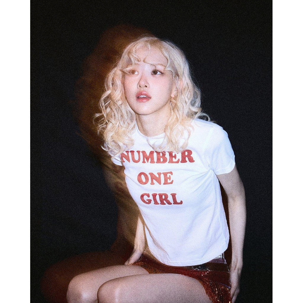 (จัดส่งตลอด 24 ชั่วโมง)เสื้อยืด Baby Tee 'Number One Girl' สไตล์เกาหลี น่ารัก คลาสสิก คอตตอน 100%