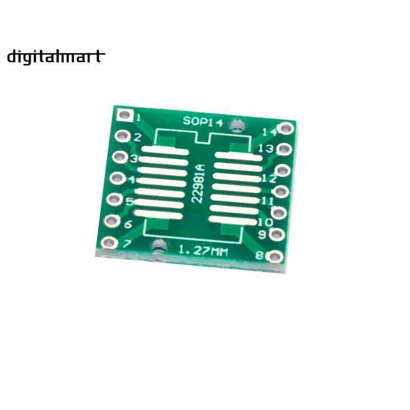 20 ชิ้น Sop14 Ssop14 Tssop14 ถึง Dip14 Pcb Smd Dip/อะแดปเตอร์แผ่น Pitch 1.27/0.65 มิลลิเมตร