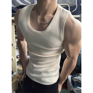เสื้อกั๊ก ทรงสลิม สไตล์เกาหลี ผ้าระบายอากาศ เสื้อกั๊กผ้าริบ