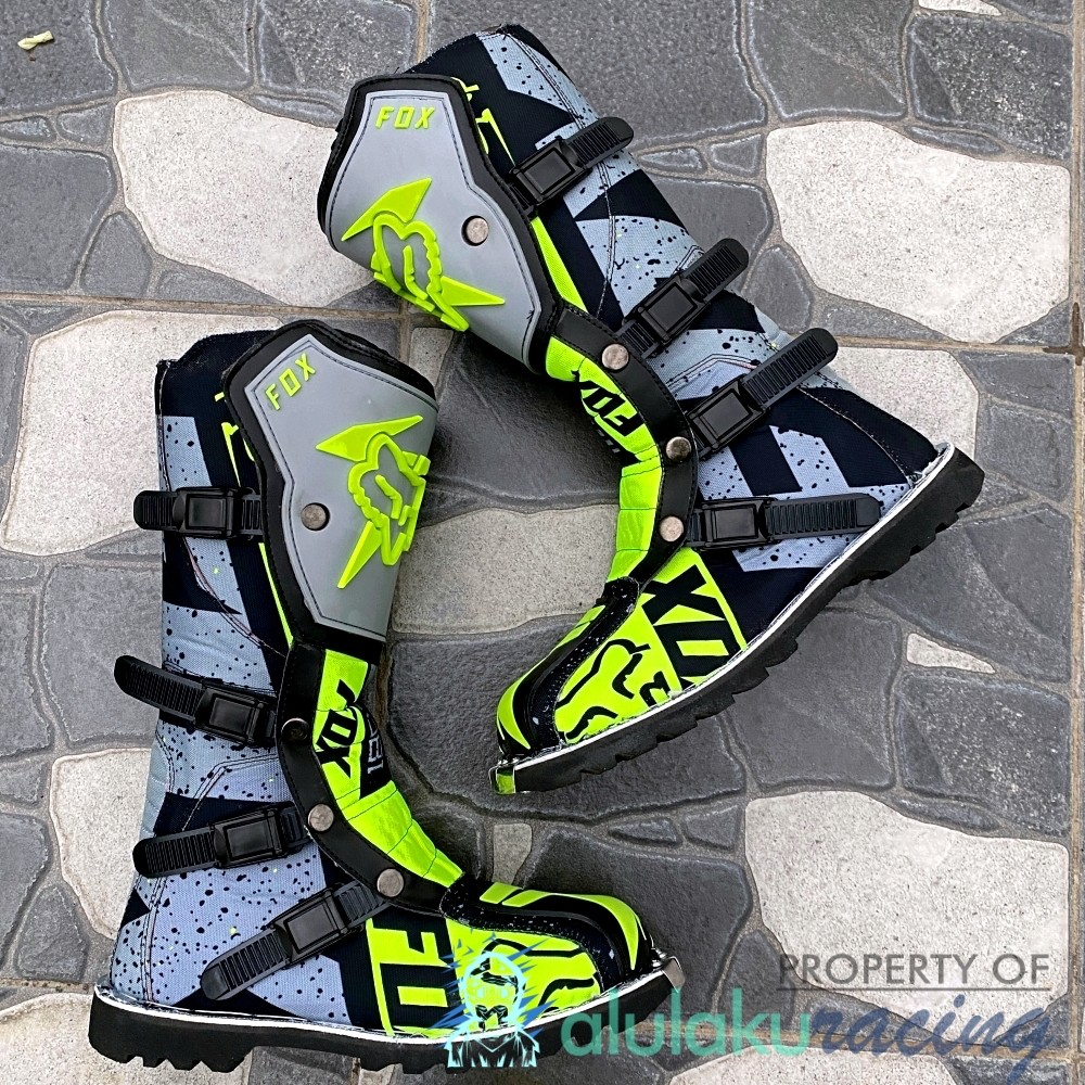 รองเท้าบู๊ทเส้นทางวิบาก Fullprint พร้อมตัวป้องกันสําหรับ Trabas Enduro Adventure Touring Moto - FF 0