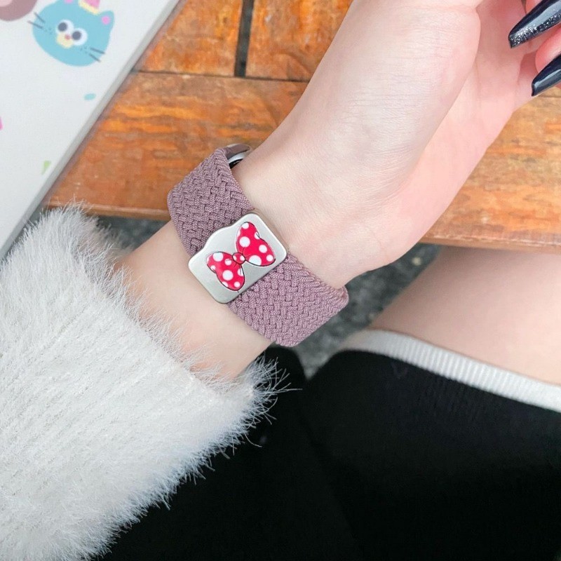 การ์ตูนน่ารัก Bowknot สายแม่เหล็กสําหรับ Apple Watch Band 41 มม.40 มม.42 มม.46 มม.45 มม.44 41 42 Ultra2 49 มม.Correa สําหรับ Iwatch Series 10 9 8 SE 7 6