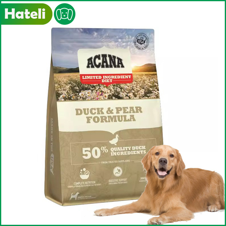 Acana อาหารสุนัข สูตรเป็ดและลูกแพร์ อาหารสุนัขแบบแห้งปราศจากธัญพืชธรรมชาติสําหรับทุกวัย 2กก