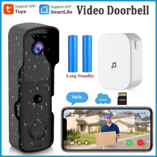 Tuya กล้องบันทึกวิดีโอไร้สาย 1080P WiFi VIDEO DOORBELL มองเห…