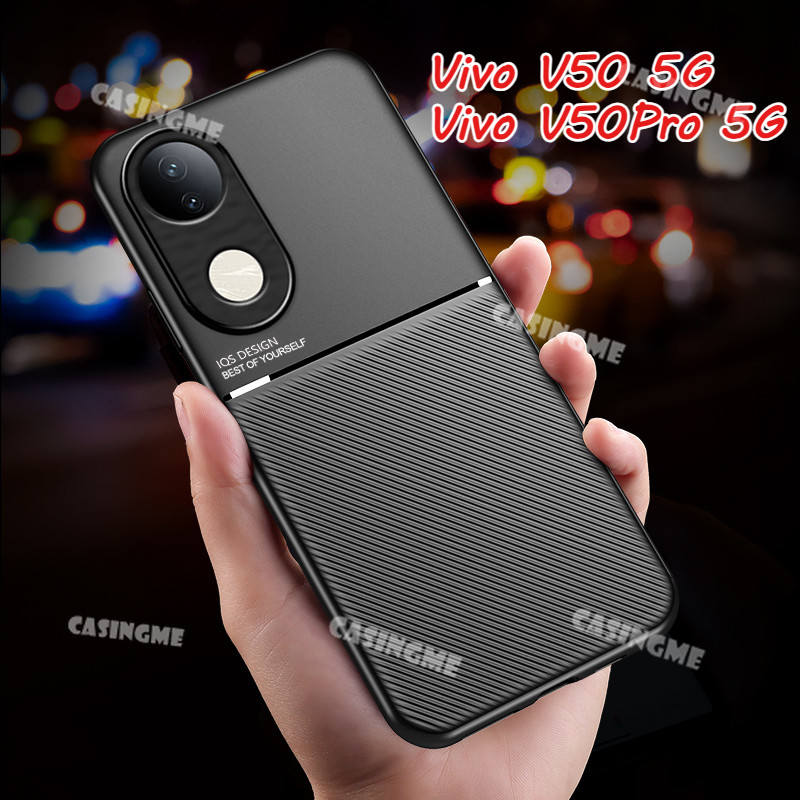 สําหรับvivo V50 V50Pro 5G 2025 เคสโทรศัพท์รถแม่เหล็กผู้ถือหนังสําหรับVivoV50 Vivo V50 5G V50Pro V 50