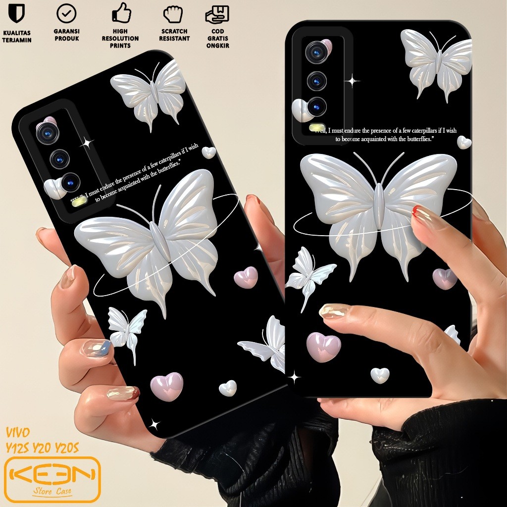 Vivo V2026 V2027 V2029 V2043 Case - Vivo V2026 V2027 V2029 V2043 Butterfly Motif - Vivo V2026 V2027 