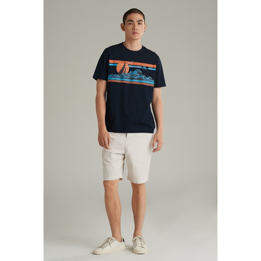 【Fashion】Mc jeans เสื้อยืดแขนสั้นผู้ชาย สีกรมท่า MTTZ699 S-5XL