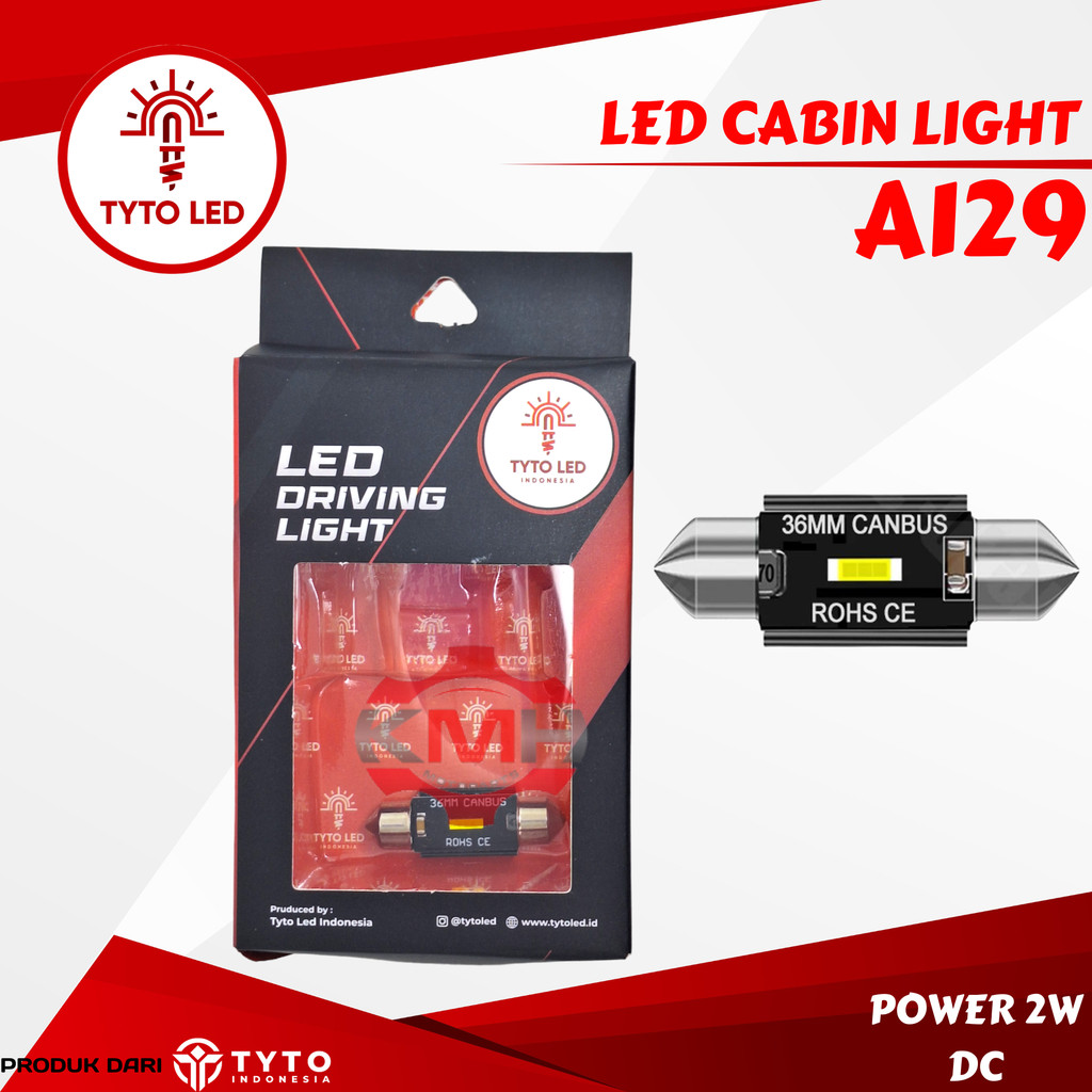 Tyto Led A129 ไฟห้องโดยสาร LED DC12V 31MM 36MM Canbus