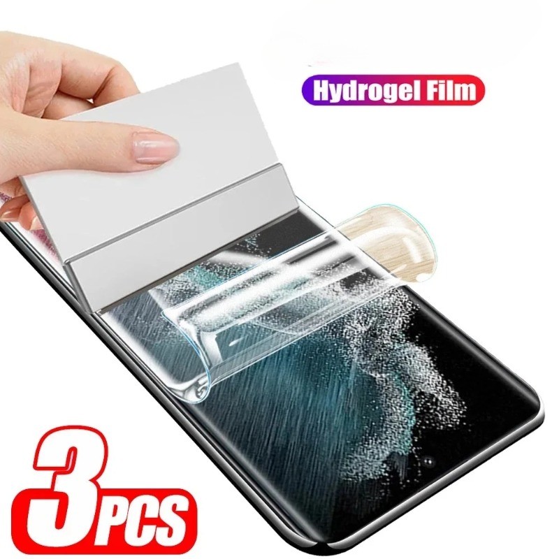 3 ชิ้น 3D Full Cover HD Clear Soft Hydrogel ฟิล์ม Anti Blue Light โทรศัพท์ป้องกันหน้าจอสําหรับ Lava 