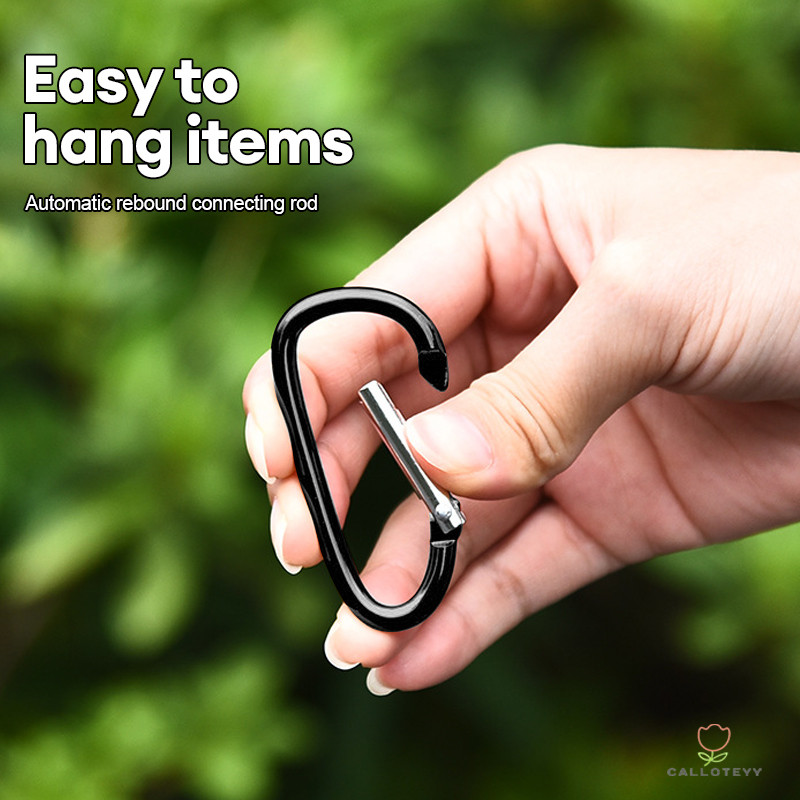 พวงกุญแจตะขอ พวงกุญแจ ขอเชื่อมต่อเชือ D หมายเลข 5 พร้อมตะขอเกี่ยวเป้สะพายหลังแบบอลูมิเนียมอัลลอยด์เคาราบิเนอร์ หัวเข็มขั - รูปที่ 4